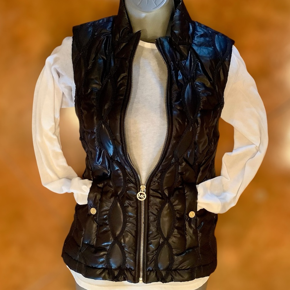 Michael Michael Kors Black Basic Puffer Vest With… - image 3